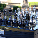 Dal Rossi Dal Rossi Italy Carbon Fibre Finish 50cm Board Chess Set