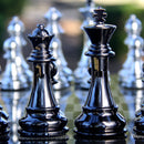 Dal Rossi Dal Rossi Italy Carbon Fibre Finish 50cm Board Chess Set