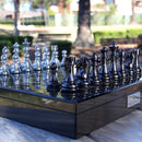 Dal Rossi Dal Rossi Italy Carbon Fibre Finish 50cm Board Chess Set