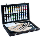 Sinoart Sinoart 34pcs Acrylic Paint Wooden Box Painting Set