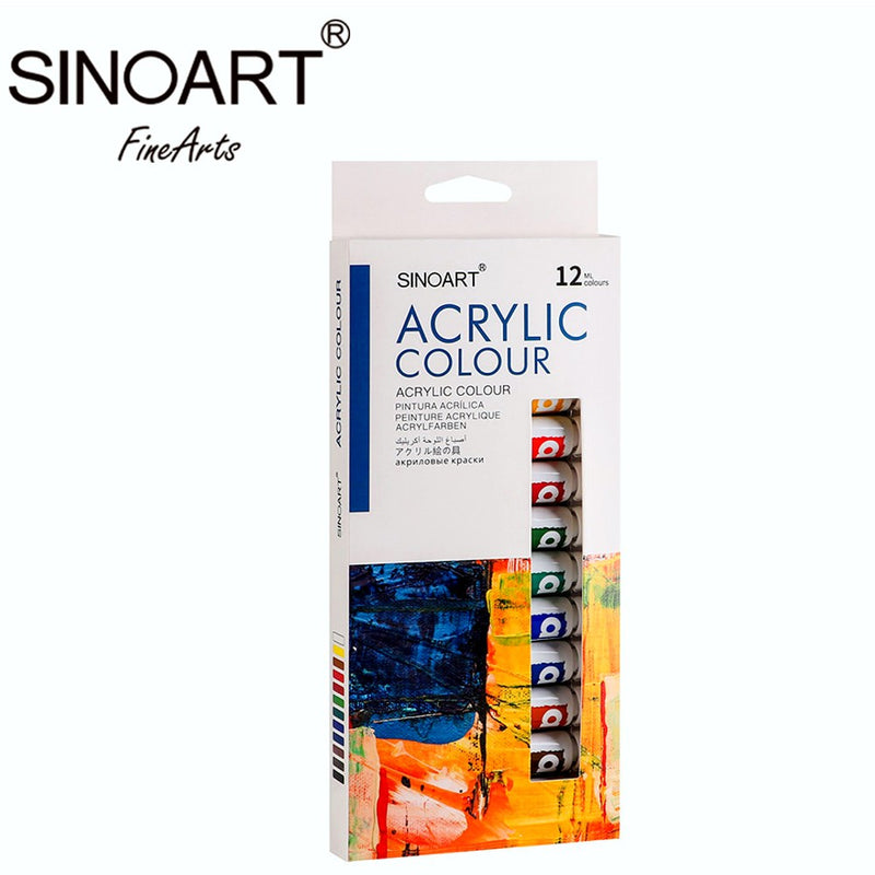 Sinoart Sinoart® Acrylic Paint Set 12 Colours x12ml