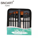 Sinoart Sinoart Paint Brush Set in Storage Wallet - 10pk