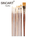 Sinoart Sinoart Taklon Paint Brush Set - 7pk