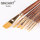 Sinoart Sinoart Taklon Paint Brush Set - 7pk