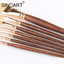 Sinoart Sinoart Taklon Paint Brush Set - 7pk