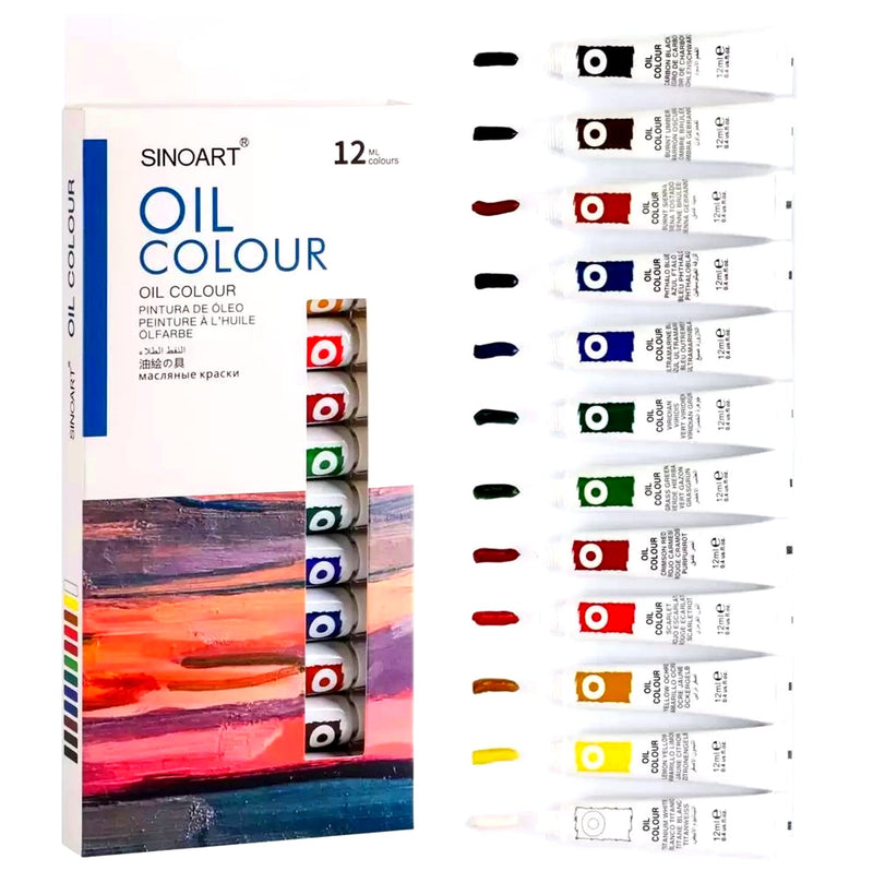 Sinoart Sinoart® Oil Paint Set 12 Colours x12ml