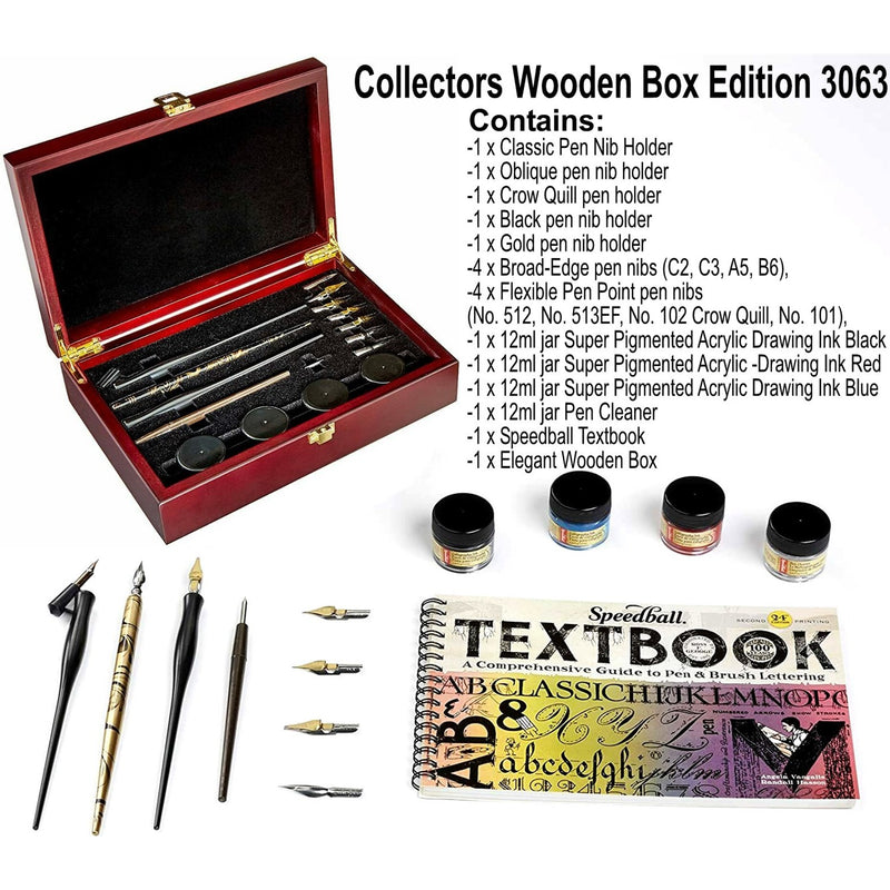 Speedball Speedball Calligraphy & Lettering Wooden Box Set - Collector's Edition
