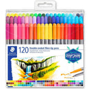 Staedtler Staedtler Double Ended Fibre Tip Markers 120 Pack
