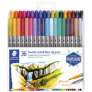 Staedtler Staedtler Double Ended Fibre Tip Markers 36 Pack