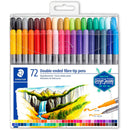 Staedtler Staedtler Double Ended Fibre Tip Markers 72 Pack