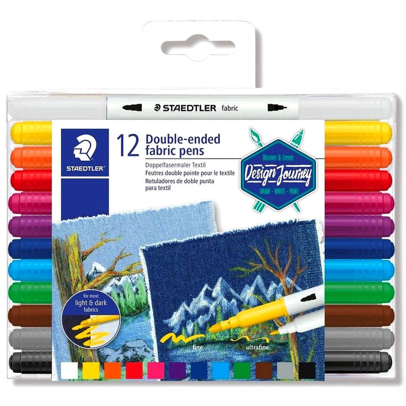 Staedtler Staedtler Double Ended Permanent Fabric Markers Set