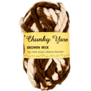 Malli Knitting Malli Knitting 200g Super Chunky Yarn Brown Mix