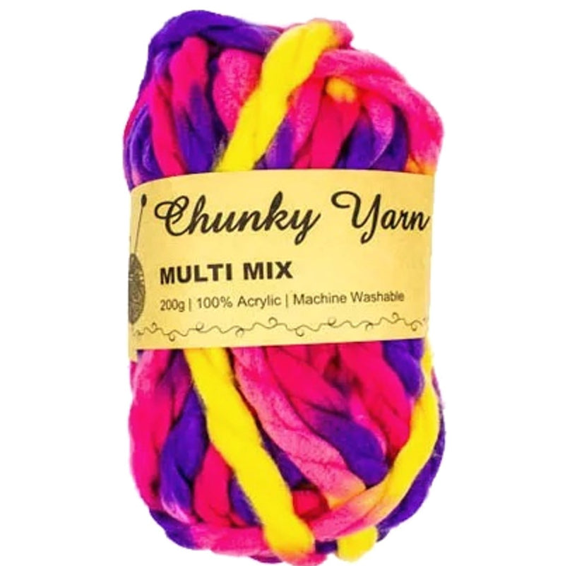 Malli Knitting Malli Knitting 200g Super Chunky Yarn Multi Mix