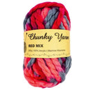 Malli Knitting Malli Knitting 200g Super Chunky Yarn Red Mix