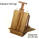 Kraft Collection Wooden Art Sketch Box Portable & Adjustable Table Top Easel