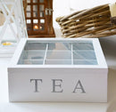 Unigift Wooden Tea Box - Brown 9 Compartments