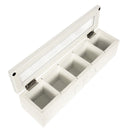 Unigift Wooden Tea Box - White 5 Compartments