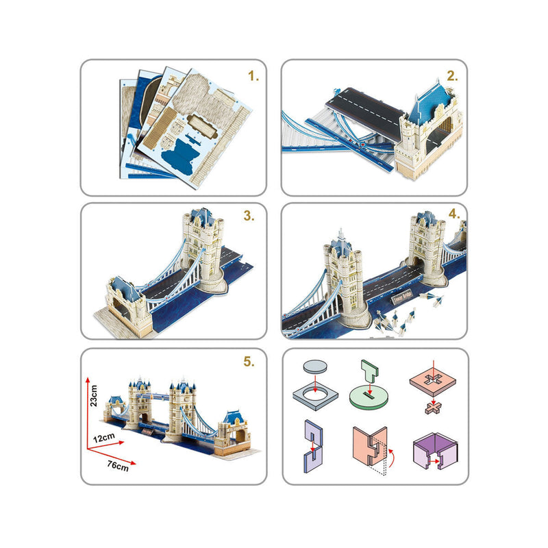 Cubic Fun Tower Bridge 120pcs 3D Puzzle Model Building Kit