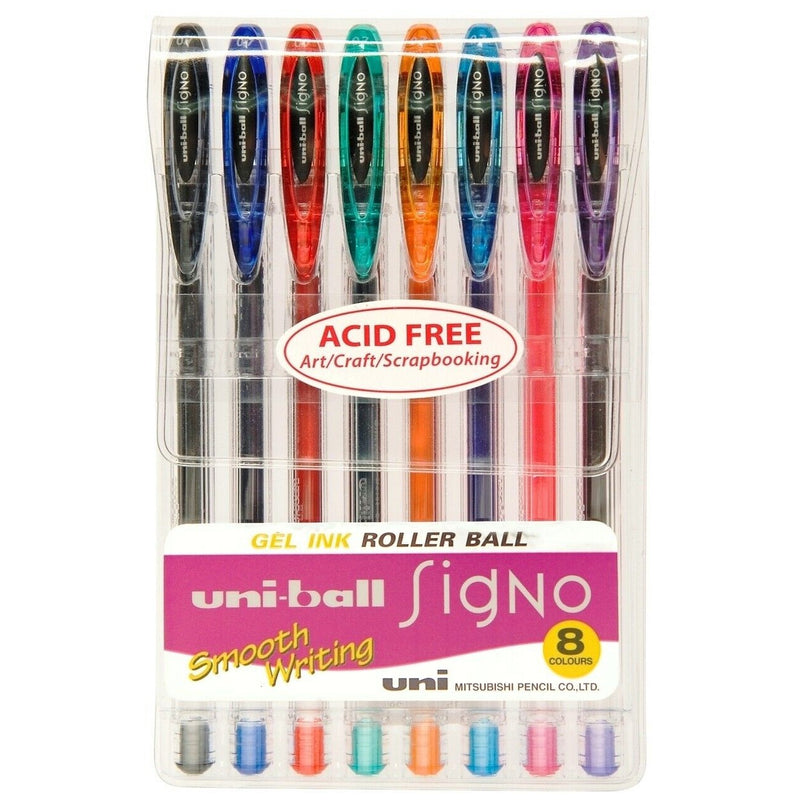 Uni-Ball Signo Gel Pens Set 8pk - Standard Colours