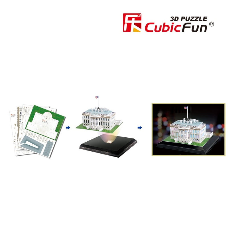 Cubic Fun Cubic Fun 3D Led Model Building Kit - The White House