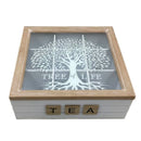 Kraft Collection Wooden Tree of Life Tea Box 9 Compartments