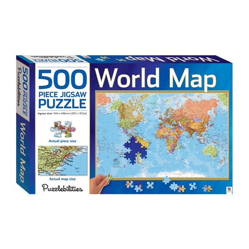 Hinkler Hinkler Puzzlebilities 500pcs Jigsaw Puzzle World Map