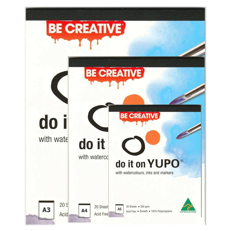 Australian Made Yupo Ultra Synthetic Paper Pad 200gsm 20 Sheets