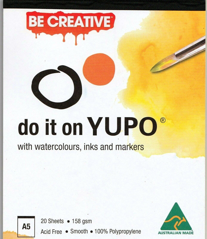 Australian Made Yupo Ultra Watercolour Paper Pad 158gsm 20 Sheets