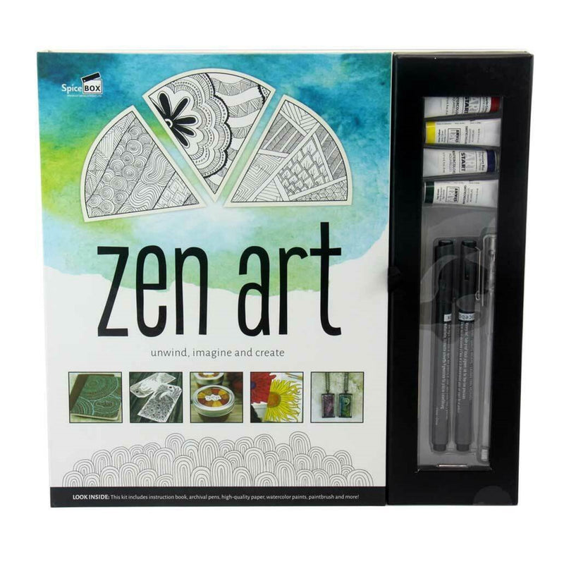 SpiceBox Zen Art Mixed Media Colouring Craft Kit